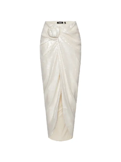 ROTATE BIRGER CHRISTENSEN sequins knot skirt Neutrals 116698857