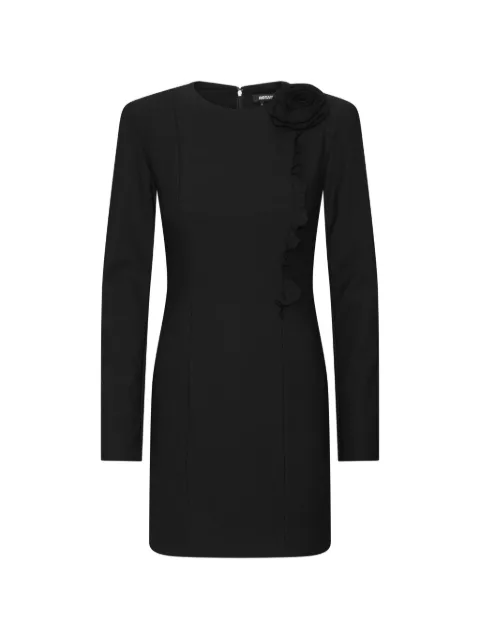 ROTATE BIRGER CHRISTENSEN crepe mini long-sleeves flower dress black Black 116620100