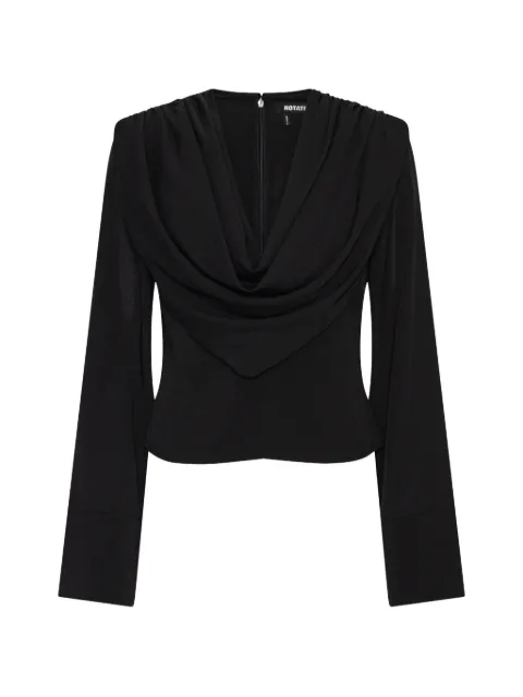 ROTATE BIRGER CHRISTENSEN draped blouse black Black 116645100