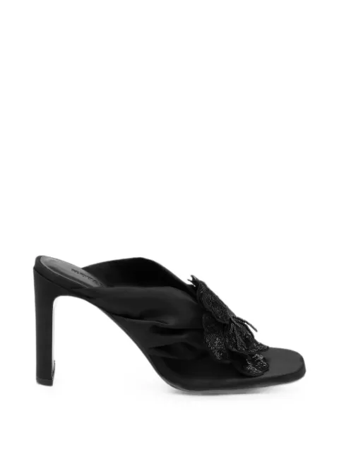 ROTATE BIRGER CHRISTENSEN satin-tongue flower sandals black Black 116952100