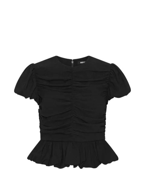 ROTATE BIRGER CHRISTENSEN ruched puff-sleeve top black Black 116634100
