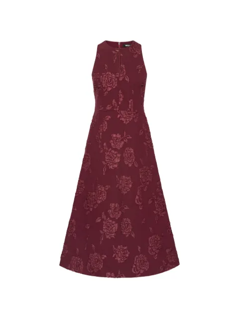 ROTATE BIRGER CHRISTENSEN jacquard flared dress dark red Red 1166162734