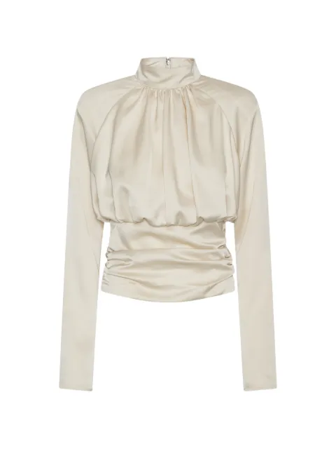 ROTATE BIRGER CHRISTENSEN LS ruched top white Neutrals 1170052570