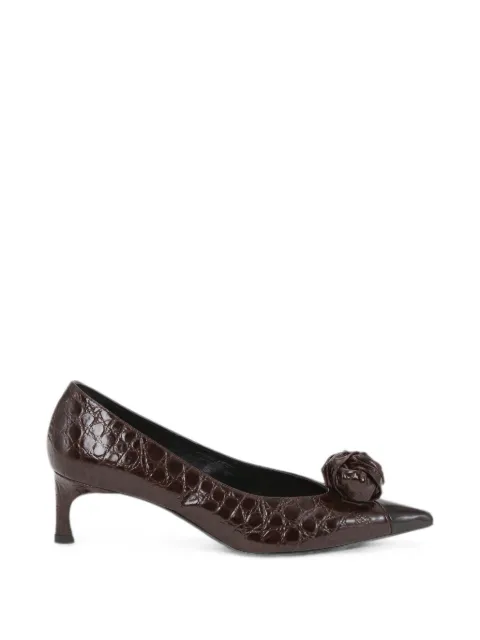 ROTATE BIRGER CHRISTENSEN mid-heel leather pumps Brown 1169461069