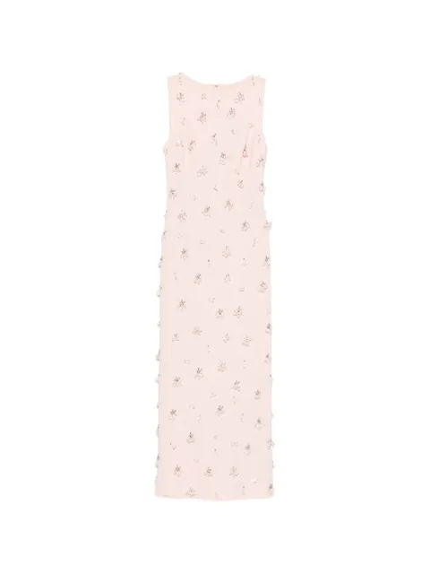 SIMKHAI Claudia floral-embellished sleeveless maxi dress Pink 4261261CE