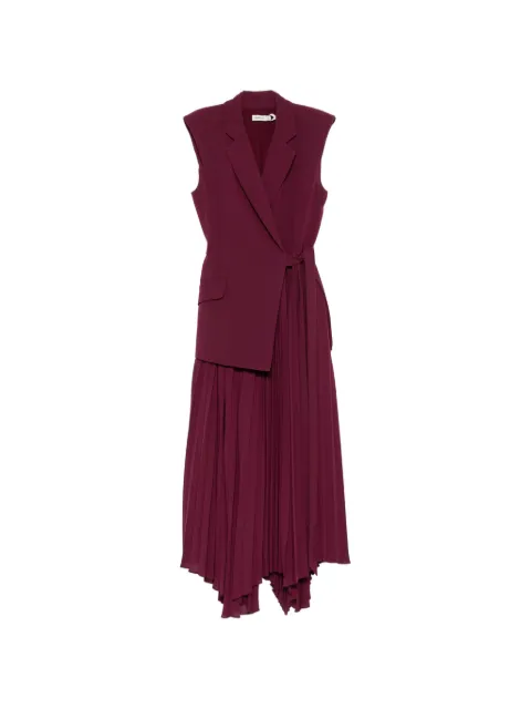 SIMKHAI pleated asymmetric-hem dress Purple 4261226CP