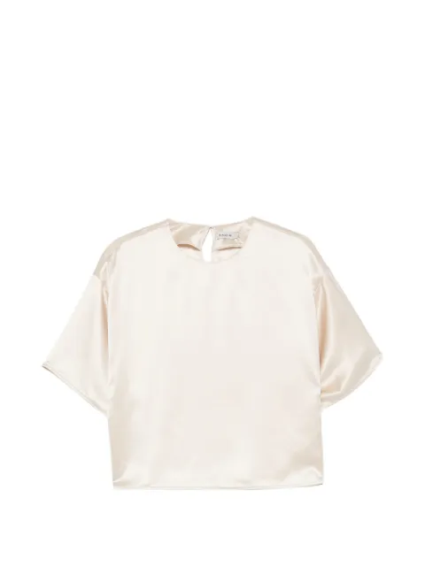 SIMKHAI satin-finish short-sleeve top Gold 4262086AL