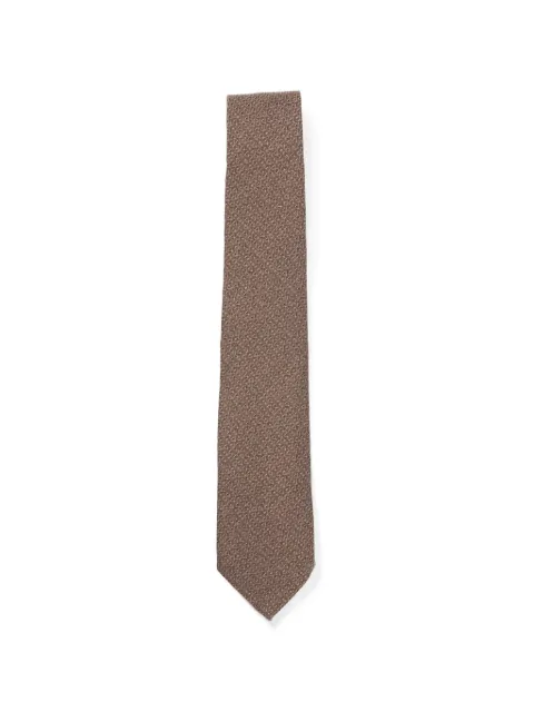 Canali geometric-pattern wool tie Brown 18HJ04622