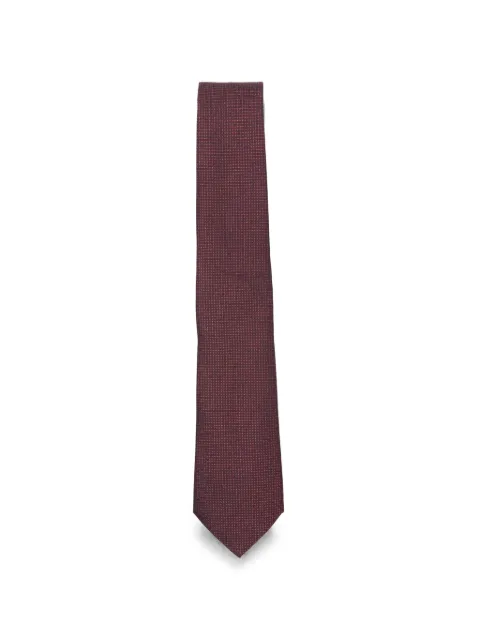 Canali micro-pattern silk tie Red 18HJ04688