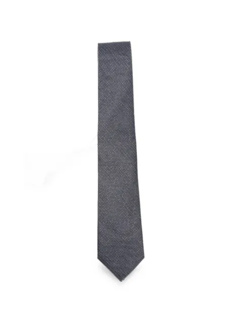 Canali geometric-pattern silk tie Grey 18HJ04693