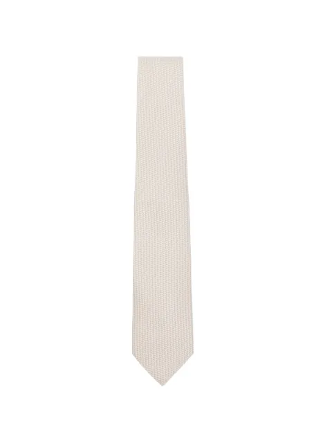 Canali micro-patterned silk tie Neutrals 18HJ04630