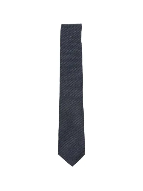 Canali micro-patterned wool tie Blue 18HJ04733