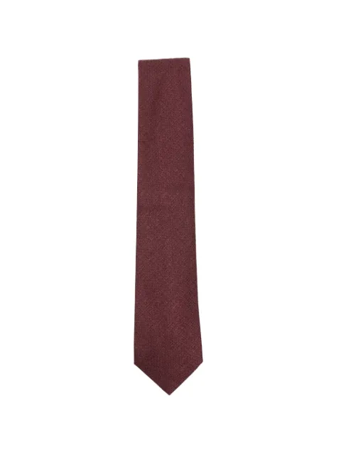 Canali textured-weave silk tie Red 18HJ04643