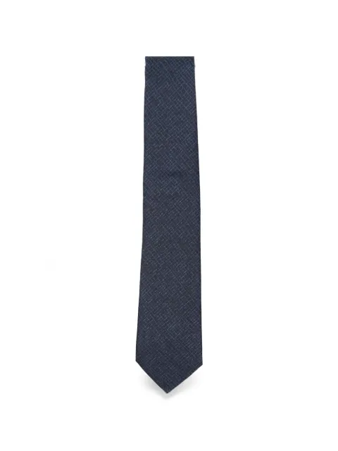 Canali geometric-pattern silk tie Blue 18HJ04693