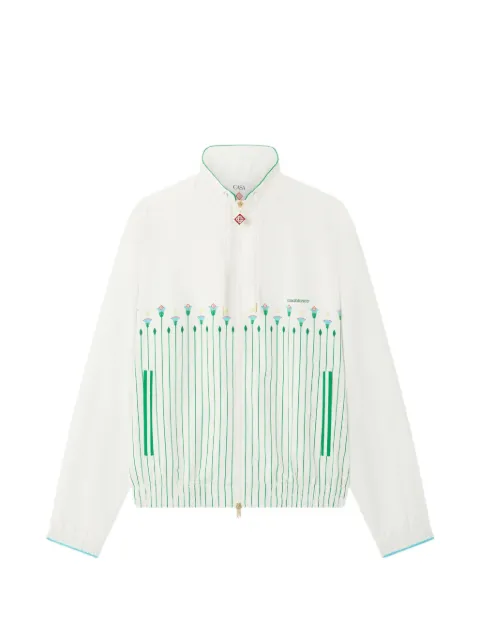Casablanca floral-print windbreaker White MPF26JK03301