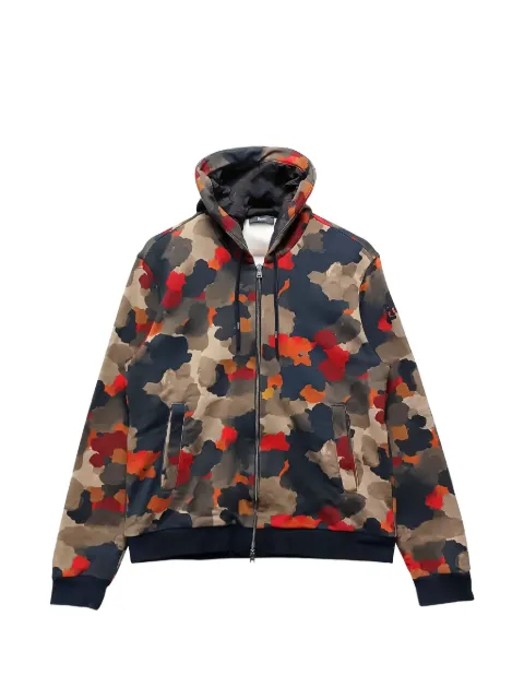 Herno camouflage-print zip-up hoodie Blue JC000031U50055P