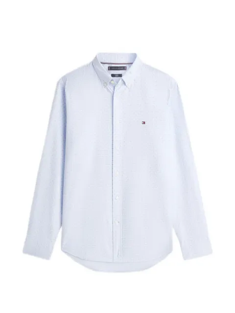 Tommy Hilfiger poplin mini-print shirt Blue MW0MW41670