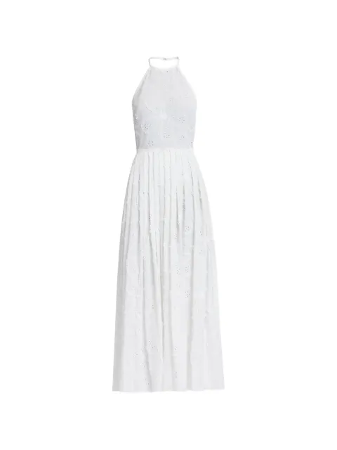 Elie Saab embroidered halterneck day dress White D1083NR26COE13