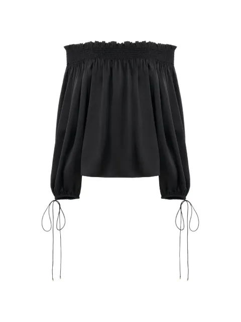 Chloé off-shoulder long-sleeve blouse Black 26AHT47008