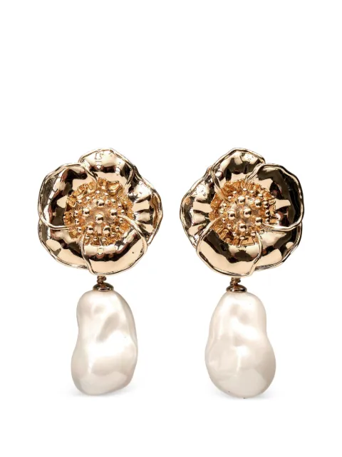 Carolina Herrera flower-motif earrings Gold P2636N207MET