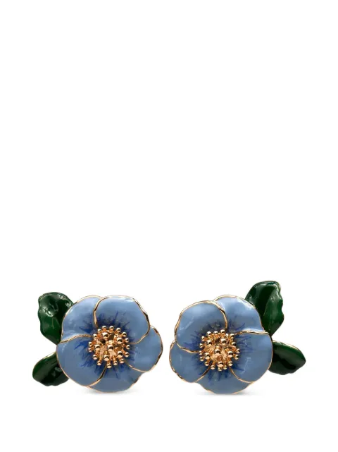 Carolina Herrera flower earrings Blue P2636N205MET