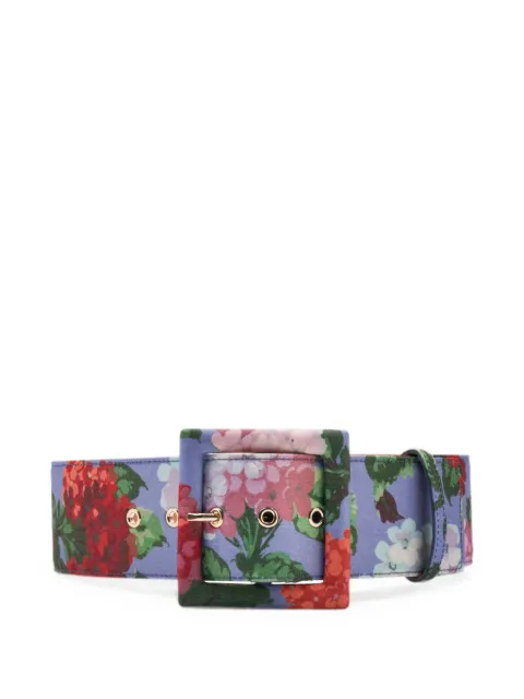 Carolina Herrera Icon hydrangea-print belt Blue P2631N101HCO