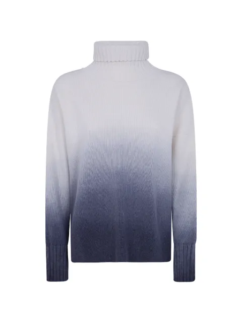 Liviana Conti tie-dye roll-neck sweater White F6WC39