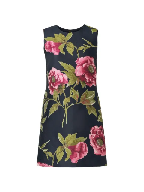 Carolina Herrera peony-jacquard shift dress Blue P2611N540PJQ