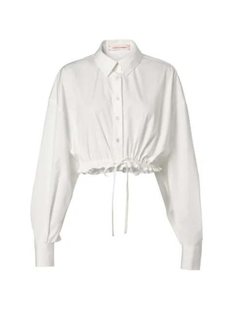 Carolina Herrera cropped drawstring shirt White P2611N219SCT