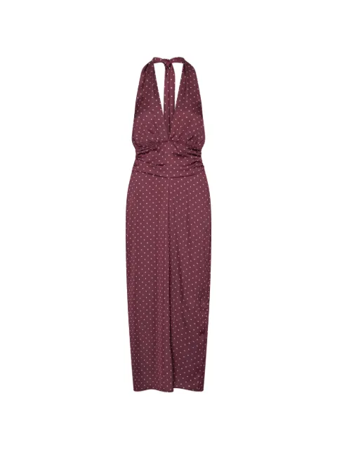 ROTATE BIRGER CHRISTENSEN dot halterneck scarf dress Red 1165843113