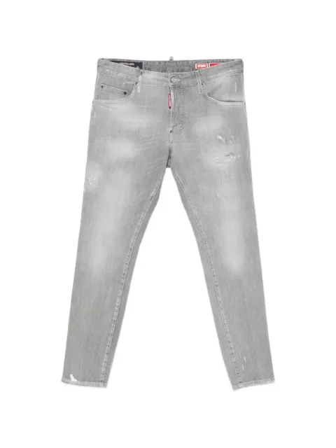 DSQUARED2 Skater distressed logo-tag denim jeans Grey S74LB2014S30260