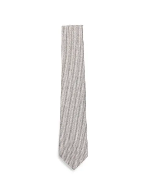 Canali houndstooth-pattern silk tie Neutrals 18HJ04639