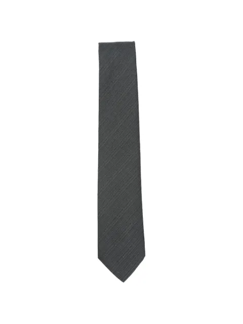 Canali diagonal-stripe silk tie Grey 18HJ04639