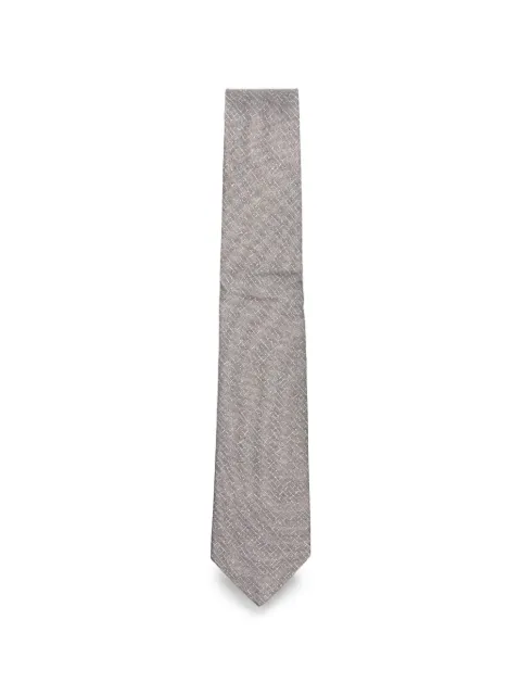 Canali diamond-pattern silk tie Grey 18HJ04693