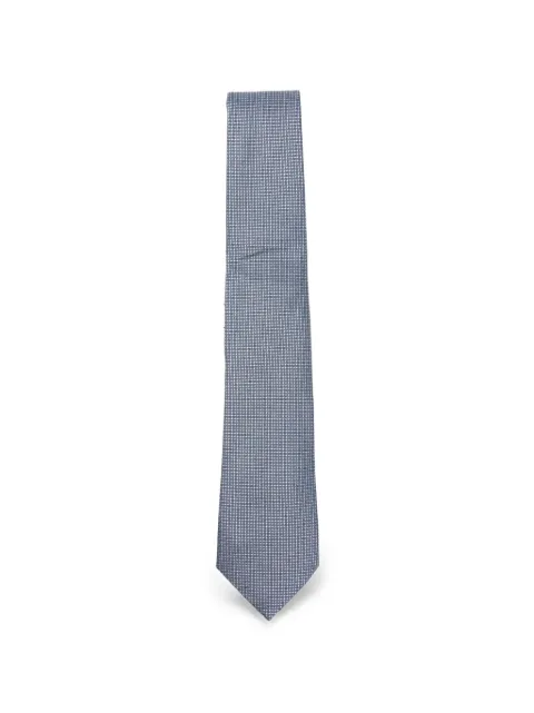 Canali micro-pattern silk tie Blue 18HJ04688