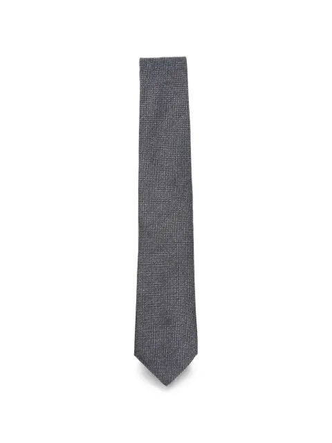 Canali micro-pattern silk tie Grey 18HJ04688