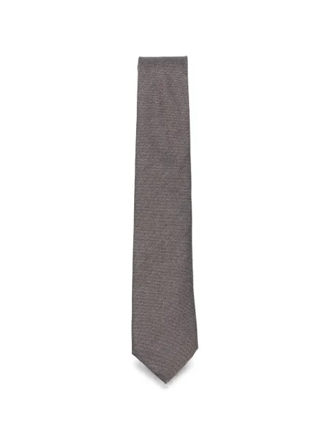 Canali textured silk tie Brown 18HJ04698