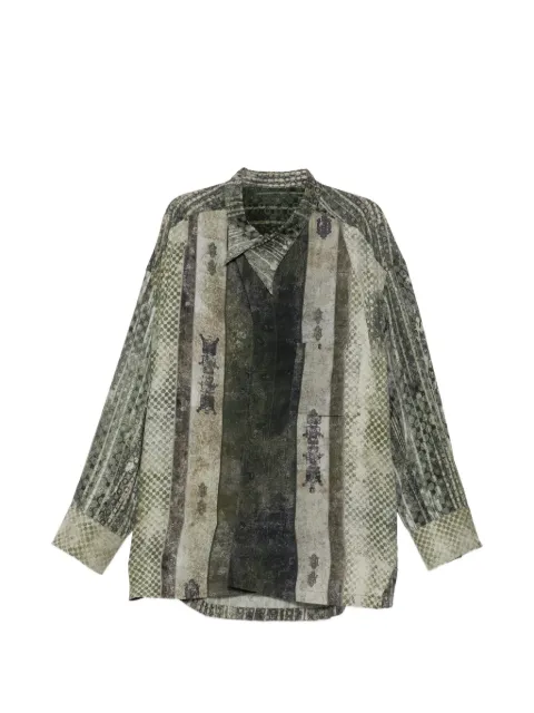 Ziggy Chen printed shirt Green 0M2620705