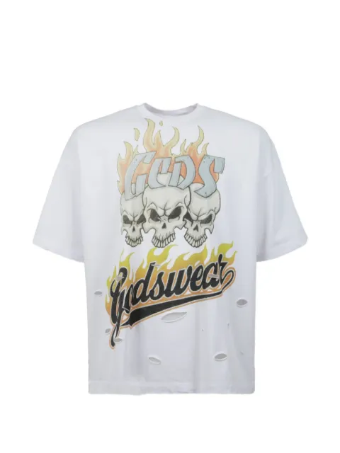 GCDS logo-print T-shirt White C1MWQC058J079