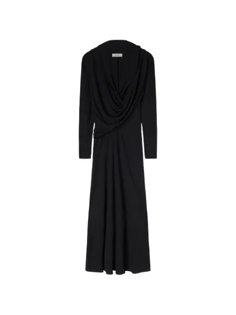 RETORI draped hooded maxi dress Black 04WFADR023VU00