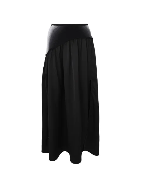 PH5 Ayu side-slit long skirt Black RE26SK037BLK
