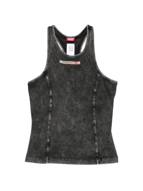 Diesel Irene acid-wash logo-patch top Grey A232610SHAN