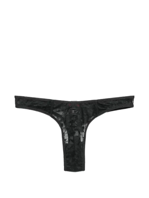Diesel MICRO-PUNCHY-UTLT logo-plaque thong Black A233270DRAK