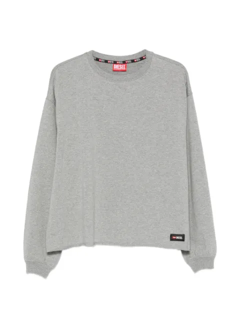 Diesel Patricia logo-patch crew-neck sweatshirt Grey A227930SIBH