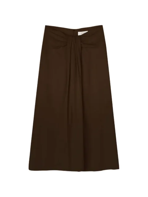 RETORI draped midi skirt Brown 03WFASK007VU00