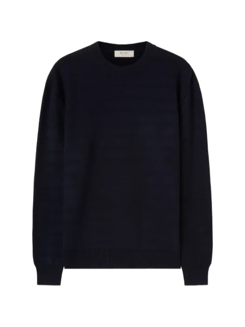 RETORI interlock-knit crew-neck sweater Blue 04MKNTO164LS12