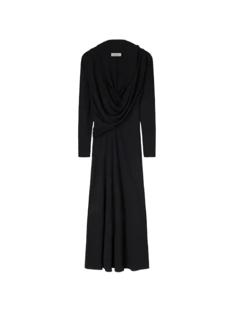 RETORI draped hooded midi dress Black 04WFADR026VU00