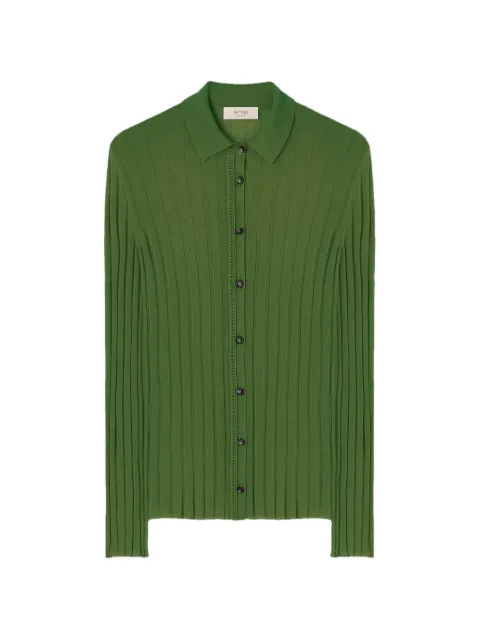 RETORI ribbed-knit cardigan Green 03WKNTO156WS05
