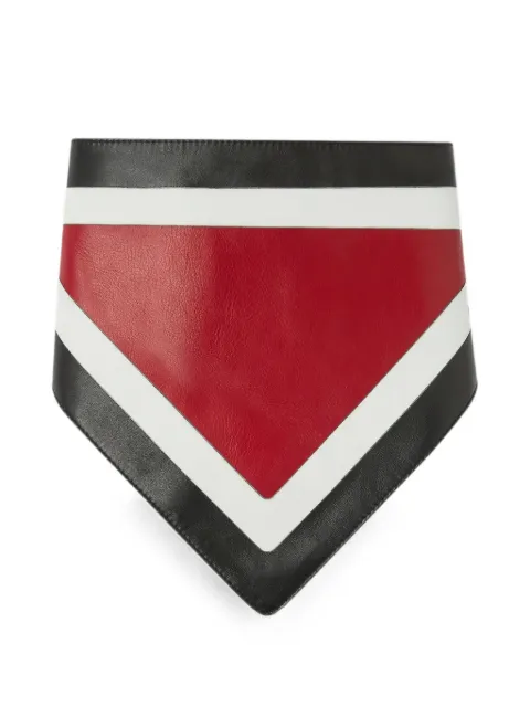 RETORI color-block lambskin bandana scarf Red 01MLESA002KF00