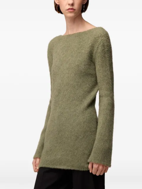 RETORI brushed V-back mini dress Green 04WKNDR129WU01
